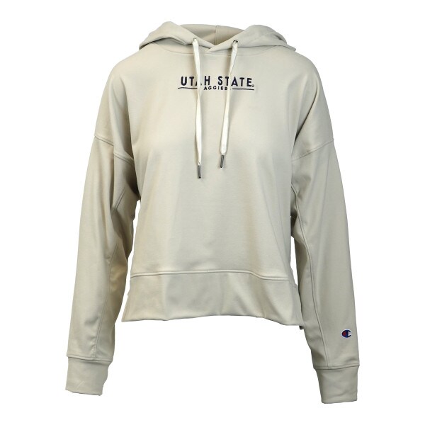 Tan Sueded Utah State Aggies Hoodie Champion Women's